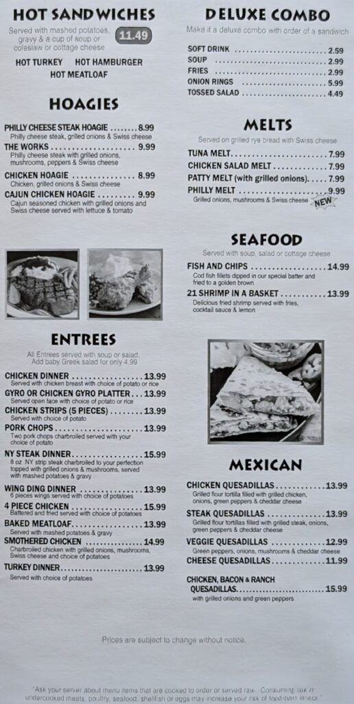 Clinton Coney Island Menu 2